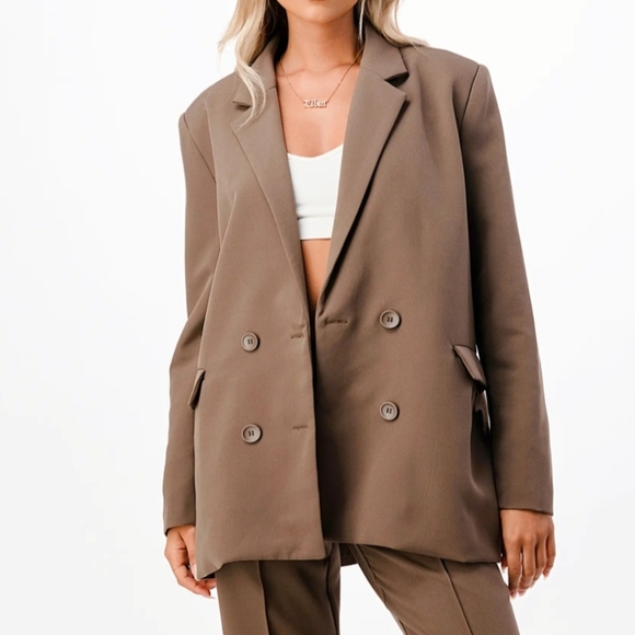 #11 SALE 🛑S OVERSIZED DOUBLE BREASTED BLAZER - Picture 4 of 9